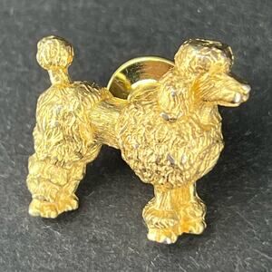 Vintage Avon Gold Tone French Poodle Dog Pin